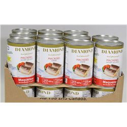 CASE OF DIAMOND BRAND MACKERAL IN BRINE