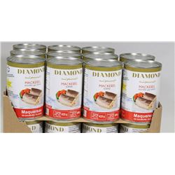 CASE OF DIAMOND BRAND MACKERAL IN BRINE