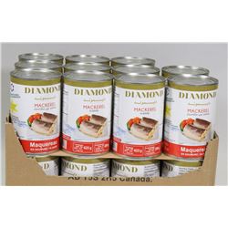 CASE OF DIAMOND BRAND MACKERAL IN BRINE