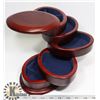 Image 1 : 5 COMPARTMENT SWIVELLING JEWELLERY BOX - 7" TALL