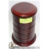 Image 2 : 5 COMPARTMENT SWIVELLING JEWELLERY BOX - 7" TALL