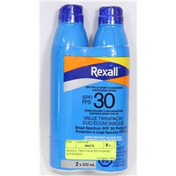 REXALL TWIN PACK SPF/30 SPORT SUNSCREEN