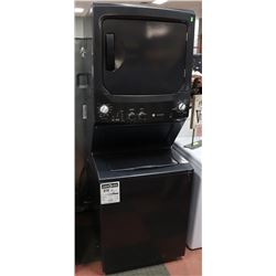 DARK GREY GE STACKED WASHER/DRYER LAUNDRY CENTRE