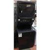 Image 1 : DARK GREY GE STACKED WASHER/DRYER LAUNDRY CENTRE