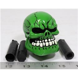 GREEN SKULL STICK SHIFT COVER
