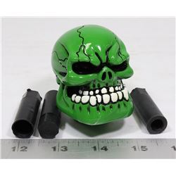 GREEN SKULL STICK SHIFT COVER