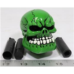 GREEN SKULL STICK SHIFT COVER