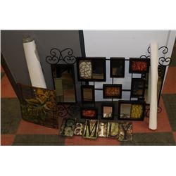 BOX  W/ METAL & MIRROR WALL-MOUNT WALL