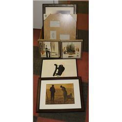 BOX W/ 6 PICTURES INCLUDING ONE LARGE