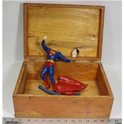 1960S SUPERMAN MODEL KIT IN WOODEN BOX