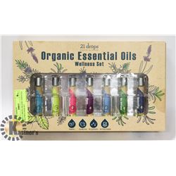 NEW 21 DROPS ORGANIC ESSENTIAL OILS WELLNESS SET