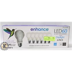 ENHANCE LED60 6 PACK DAYLIGHT LED SET 8.8 WATTS