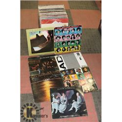 LARGE BOX WITH OVER 70 VINTAGE ROCK