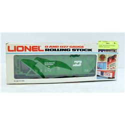 LIONEL BURLINGTON COVERED HOPPER CAR 0 SCALE.