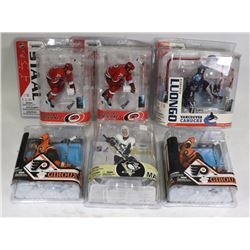 LOT OF 6 ASSORTED NHL FIGURES
