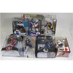 LOT OF 7 ASSORTED NHL FIGURES