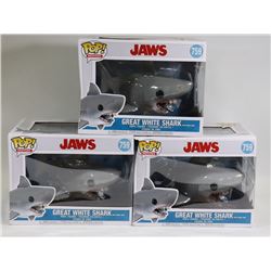 BOX OF 3 LARGE JAWS GREAT WHITE SHARK FUNKO POPS