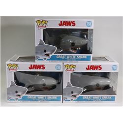 BOX OF 3 LARGE JAWS GREAT WHITE SHARK FUNKO POPS
