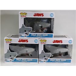 BOX OF 3 LARGE JAWS GREAT WHITE SHARK FUNKO POPS