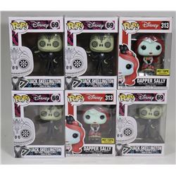 BOX OF 6 NIGHTMARE BEFORE CHRISTMAS JACK AND SALLY