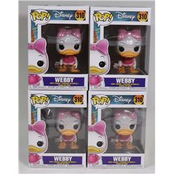 BOX OF 4 DISNEY WEBBY FUNKO POPS