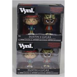 BOX OF 2 VYNL STANGER THINGS DUSTIN LUCAS