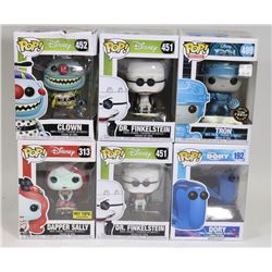 BOX OF 6 ASSORTED FUNKO POPS