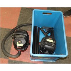 SHOP VAC- 1.5 GALLON X 2 WITH ACCESSORIES