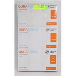LOT OF 3 BOXES OF DURAFORCE LATEX EXAM