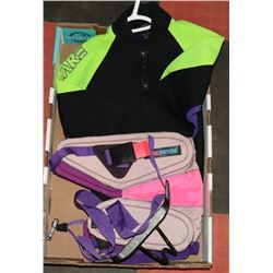 BOX WITH LADIES SIZE SMALL "BARE" WET SUIT