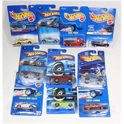 BOX OF 10 ASSORTED HOT WHEELS COLLECTIBLES