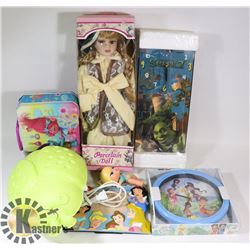 GIRLS NEW TOY & MORE LOT: INCLUDES TROLLS CASE,