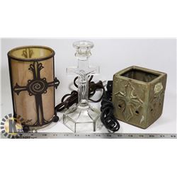 CROSS THEMED TABLE LAMPS & CANDLE HOLDER