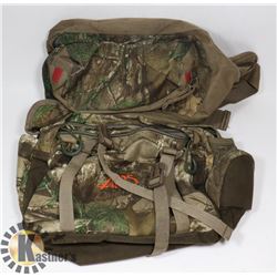 PAIR OF CAMO BAGS, WAIST POUCH AND BIKE BAG