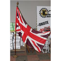 VINTAGE BRITISH ROYAL UNION FLAG IN PURPLE WITH
