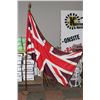 Image 1 : VINTAGE BRITISH ROYAL UNION FLAG IN PURPLE WITH