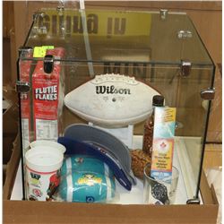 CFL MEMORIBILIA IN DISPLAY STAND