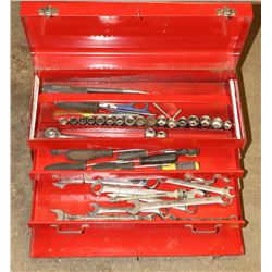 BEACH 4 LEVEL METAL TOOLBOX FULL OF TOOLS