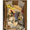 Image 1 : LARGE BOX W/ VARIOUS PAINTING TOOLS & SUPPLIES