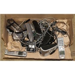 BOX OF ASSORTED PANASONIC CORDLESS PHONES