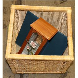 MISC. HOUSEHOLD GOODS, JEWELLERY BOX, SCALE &