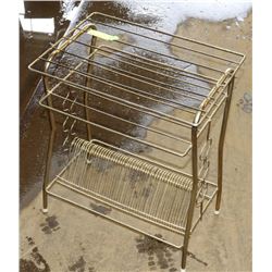 VINTAGE RECORD AND RECORD PLAYER STAND