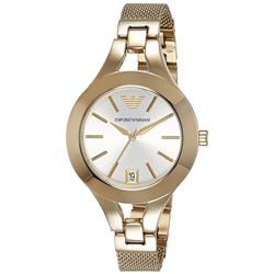 NEW EMPORIO ARMANI GOLD TONE WATCH MSRP $415