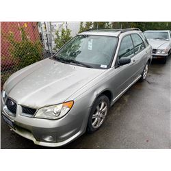 2007 SUBARU IMPREZA SE, 4DRSW, GREY, GAS, AUTOMATIC, VIN#JF1GG61697H815329, 84,328KMS,