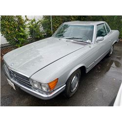 1972 MERCEDES 350SL, 2DR CONVERTIBLE, HARD TOP, GREY, VIN # 10704412000941