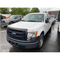 2013 FORD F-150 XL, 2DR EX CAB PU, WHITE, VIN # 1FTEX1CM6DKF45197