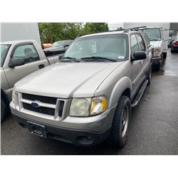 2003 FORD EXPLORER SPORTRACK XLT, 4DR PU, GREY, VIN# 1FMDU77E63UC25919