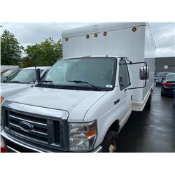 2008 FORD E-450 SUPER DUTY, VAN, WHITE, VIN # 1FDXE45P48DB48777