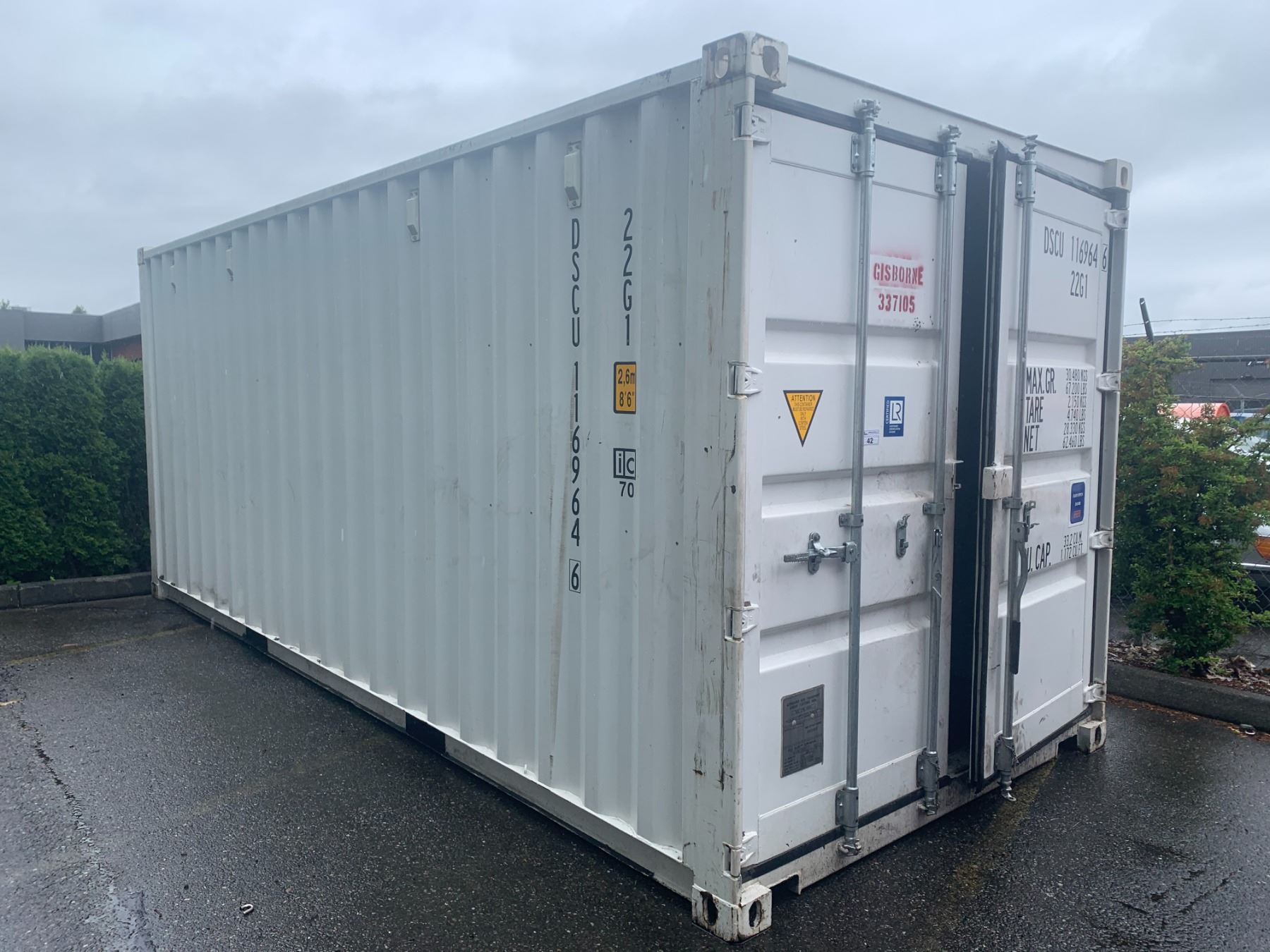 GREY 20'L X 8'W X 8'6