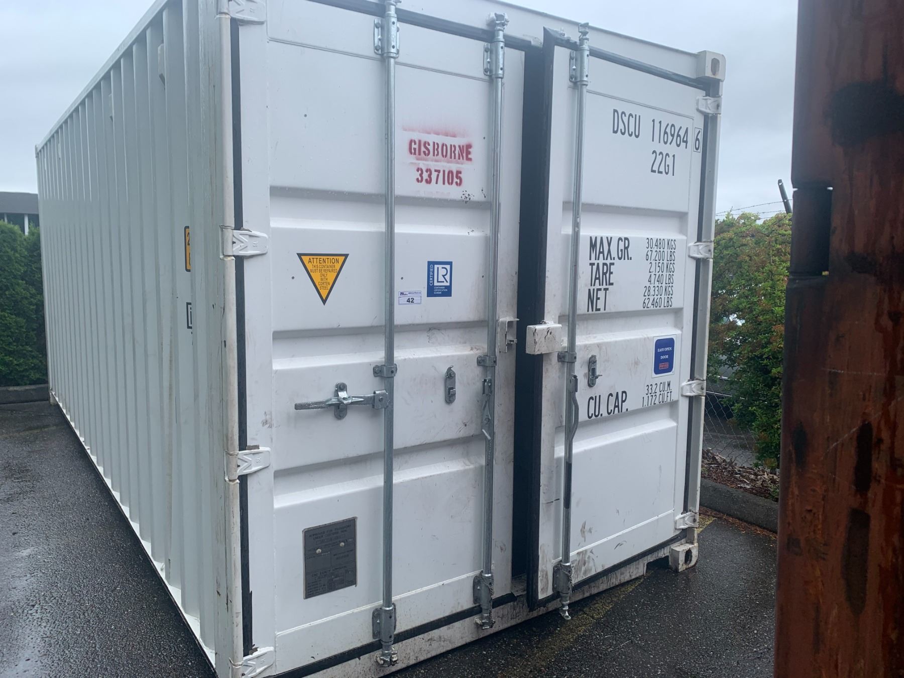 GREY 20'L X 8'W X 8'6